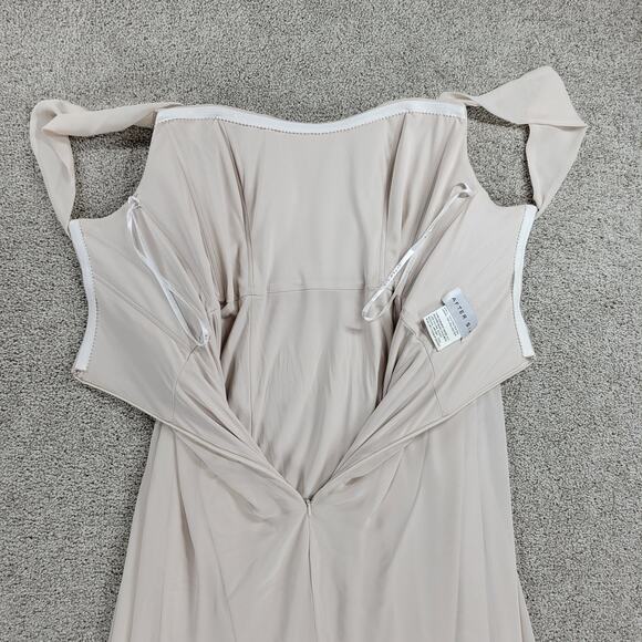 After Six Formal Dress Womens 10R Oat Chiffon Full Length Bridesmaid Evening - Picture 16 of 16